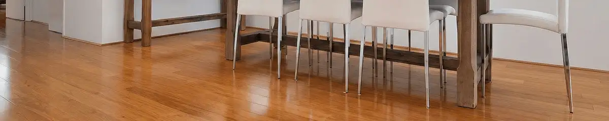 Professionally installed and refinished bamboo flooring in a residential home, showcasing smooth finish and natural wood tones in Sioux Falls, SD