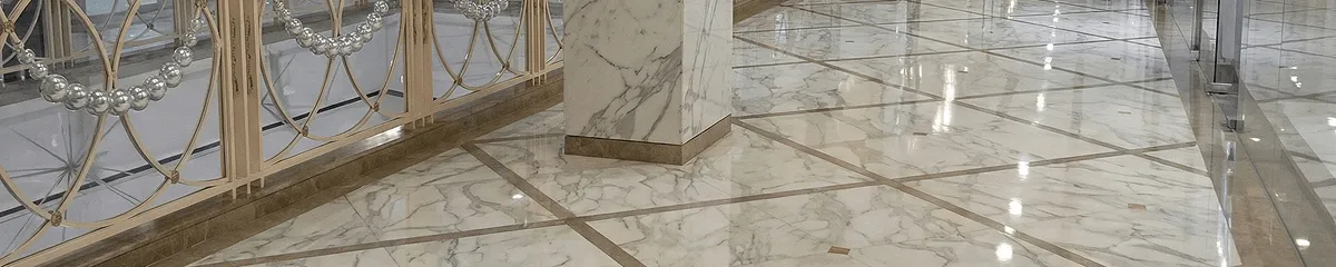 Beautiful marble floor professionally installed in Sioux Falls, SD