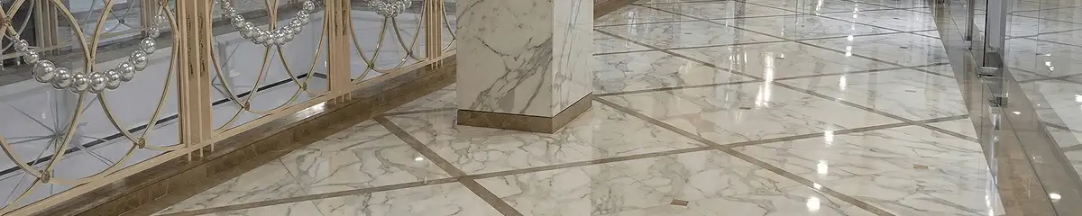 Beautiful marble floor professionally installed in Sioux Falls, SD